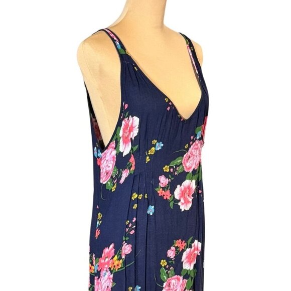 Free People Intimately Printed Floral Slip Dress Sz.M Midnight Blue Flowy Fairy - Picture 5 of 13